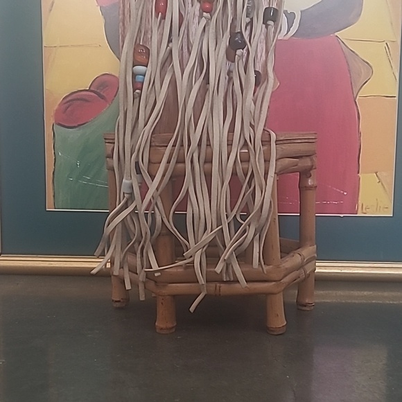 BOHEMIAN FRINGE BEADED NECKLACE WITH GLASS AND RESIN BEADS - Picture 6 of 12